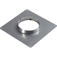 TEN – Plaque d'étanchéité inox 350x350 pour tubage flexible D125mm – Étanchéité optimale – Résistance à la corrosion – Ventilation conforme 5 cm²