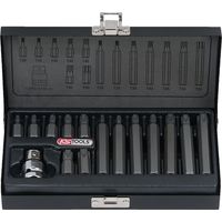 Kstools – Coffret d'embouts Torx 10mm – 15 pièces en acier S2 – Pour visseuse et visseuse à percussion – Valise en acier renforcé