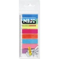 Segnalibri autoadesivi, mix di 8 colori neon, con righello