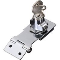 Key lock hasp, heavy duty hasp clip with built in lock - Crezuo