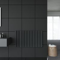 Design Röhrenheizkörper Heizkörper Paneelheizkörper Wandheizung Anthrazit 600x1003mm Doppellagig Horizontal