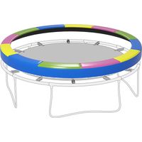 Bordure de rechange pour trampoline imperméable résistante aux déchirures Ø366 cm multicolore