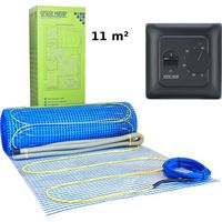 Kit de calefacción por suelo radiante 11 m² 170 W/m² + MST-10 termostato