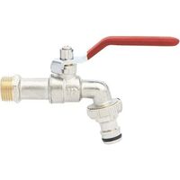 Messing-Wasserhahn, XU, G1/2"-Außeneinlass-Kugelhahn mit Anschlussstück, Gartenwasserhahn für Garten, Waschmaschine, Regenwassertank - KZQ