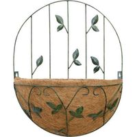 Planter 34 cm Basket With Trellis Leaf Wall Mounted Garden Pride