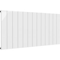 Reina Casina Single Horizontal Aluminium Radiator 600mm H x 1230mm W White
