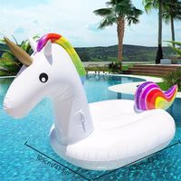 Inflatable Swimming Pool, 250 x 140 x 110 cm Giant Inflatable Unicorn Buoy Toy, General Recreation Chair and for Adults and Children