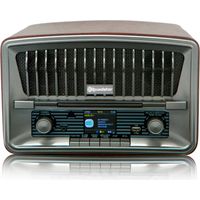 Roadstar HRA-270CD-MP3CD+BT Radio CD Portable Vintage DAB+/FM Lecteur CD-MP3 Bluetooth, USB Télécommande Bois