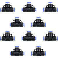 10 Pièces Connecteur Pneumatique Raccords de Tuyau Raccord Rapides 6mm Raccords Rapides Pneumatiques Pneumatiques Push In Raccord de Tube de Ligne d'Air en Plastique