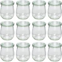 Jata WECK Set di 12 barattoli in vetro trasparente 220 ml