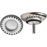 Franke – Bouchon d'évier manuel 80 mm – Tamis pour vidage – Compatible bonde d'évier – Pour espaces confinés – Acier inoxydable
