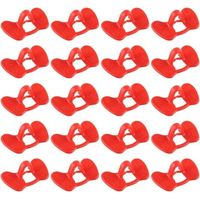 20 Pcs Lunettes de poulet, Pas de Lunettes de Poulet à Boulonner, Les Lunettes Anti-picage Des Poulets équipement Agricole Rouge