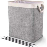 Collapsible Laundry Basket Foldable Baby Dirty Clothes Hamper Practical Cloth Basket for Clothing St-Beige - grey-