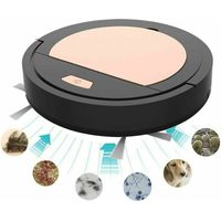 Cheap Floor Mopping Robot Vacuum Cleaner 3 in 1 Automatic Ultra-Thin And Quiet Vacuum Cleaner Lightweight Rechargeable And Silent For Floor Car Hair etcBlack