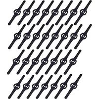 30 lames noires pour débroussailleuse, lames de coupe-bordures, lames de coupe-bordures en plastique, accessoires pour coupe-bordures