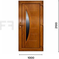 Portoncino d'ingresso in Pvc G. Oak M.5 - 1000 x 2100 APERTURA TIRARE A SINISTRA VISTA INTERNA
