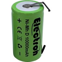 Batteria ricaricabile Ni-Mh torcia D 1,2V 10000mAh con linguette a saldare