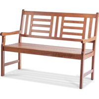 Mophorn 48 » Wooden Garden Bench, 700 lbs Load Capacity, Outdoor Seating with Backrest & Armrests, Ideal for Garden, Park, Yard, Front Porch