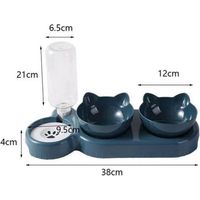 Gamelle pour chat automatique bleue, distributeur de nourriture programmable avec minuteur, idéale pour repas réguliers