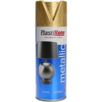 Plastikote Metallic Brass Finish 400ml Decorative Spray Can for Indoor and Outdoor Use