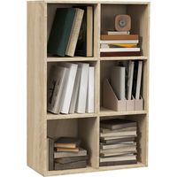 Six-Cube Bookcase - Oak Wood Effect