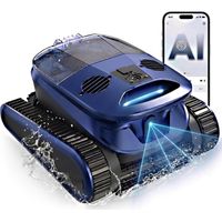 EVERCROSS BOT U9 PRO Nettoyeur Piscine Sans Fil, Batterie 10400mAh Longue Autonomie, 4 Modes Intelligents, Double Filtration, Nettoyage Parois et Ligne D'Eau, Navigation Sonar+IMU, IPX8, Pour Piscines