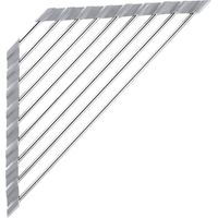 Scolapiatti triangolare arrotolabile, scolapiatti da posizionare sopra il lavello, scolapiatti multifunzionale pieghevole, struttura in acciaio inox, per scolare le stoviglie