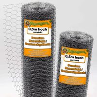 180m Sechseckgeflecht Kaninchendraht Hasengitter Hasendraht 50cm 25mm x 25mm