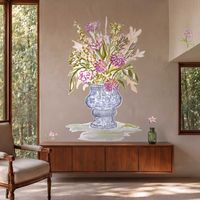 Décor papier peint préencollé Cenaryo, Bouquet, par Valentine Durand