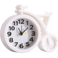 Alarm Clock Creative Digital Desk Time Clock Novelty Bedside Clock Model Figurine Ornament,White