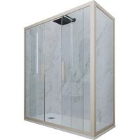 Cabine parois douche coulissante 80x160 Champagne Glam Duo