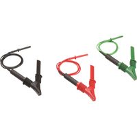 Fluke TLK1550-RTLC Sicherheits-Messleitungs-Set Krokoklemmen Lamellenstecker 4 mm Rot, Schwarz, Grü