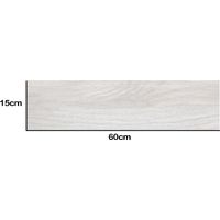 Piastrella gres porcellanato effetto legno 15x60 amazzonica bianco pacco mq. 1,17