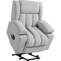 Fauteuil électrique relevable en tissu doux et velouté avec ports USB