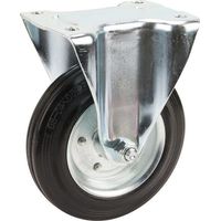 Rueda industrial fija en goma: di谩metro160 x 23 mm placa de soporte: 137 x 115 mm. Capacidad: 135 kg Tente TENTE 3478DVR160P63