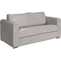 Divano letto 3 posti a ribalta Posto letto 140 cm Materasso 18 cm in Velluto a coste larghe Grigio - LORETO