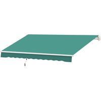 Toldo de pared con brazo articulado y manivela 295x245 cm Vert aluminium
