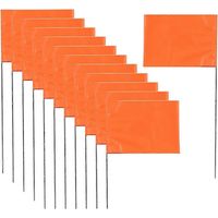 Lot de 50 drapeaux de marquage. drapeaux de ferme Orange 38x10x13 cm. drapeaux de marquage. drapeaux de pelouse. drapeaux d'irrigation