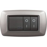 PLACCA LIFE LIVING PLAST ACCIAIO SATINATO 4P
