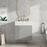 Meubles de salle de bain : meuble-lavabo avec vasque (largeur 55 cm), meuble-lavabo, meuble-lavabo mural (gris clair), petit mobilier de salle de bain pour invités
