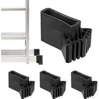 Couvre-pieds d’échelle antidérapants en caoutchouc – Lot de 4 pieds universels pour échelles télescopiques et professionnelles
