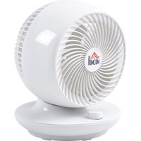 Ventilador de escritorio de 3 velocidades – Portátil con oscilación de 70° e inclinación de 90° – Para el hogar y la oficina – Blanco y negro