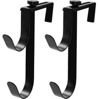 Ganci regolabili in alluminio per recinzione piscina, ganci resistenti per tubi piscina, accessori per skimmer piscina (2, nero)