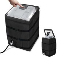Heating Cover for Spa, Heating Pump Cover with Zip Opening and Transparent PVC Windo, Waterproof, UV-resistant, Pool Pump Shelter, 40 x 37 x 54 cm (Black) Autres accessoires pour spa