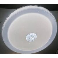 Plafoniera Con Cristallo Centrale Moderno 50cm 50w Led Lampadario Luce 6500k 08364