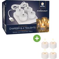 Set de 8 Bougies Chauffe-plat - Koopman - LED