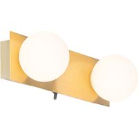 QAZQA Appliques cederic - Moderno - Vetro,Acciaio - Oro/Ottone - Oblungo Max. 2 x Watt