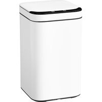 Bidone per Immondizia da 13 L con Sensore e Spazio per Deodoranti, in Acciaio e PP (polypropylène), 24x24x41 cm, Blanc e Noir