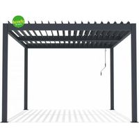 Pergola FDM Biclimatic Grigia in Alluminio 3x4x2,3 M