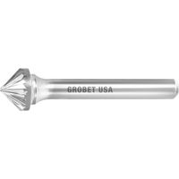 FRESAS ROTATIVAS M/DURO CONICA 90 P/ACERO DTE.ALTERNO 6.0 MM. MANGO 6 MM.